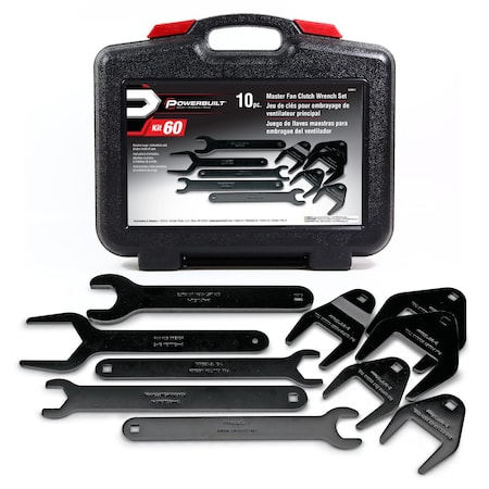 Powerbuilt 10Pc Fan Clutch Wrench Master Set Kit60 648651